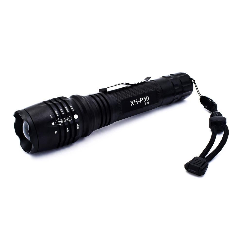 Φακός Tactical LED XHP50 Αλουμινίου X-Balog XH-P8-P50 - Μαύρος