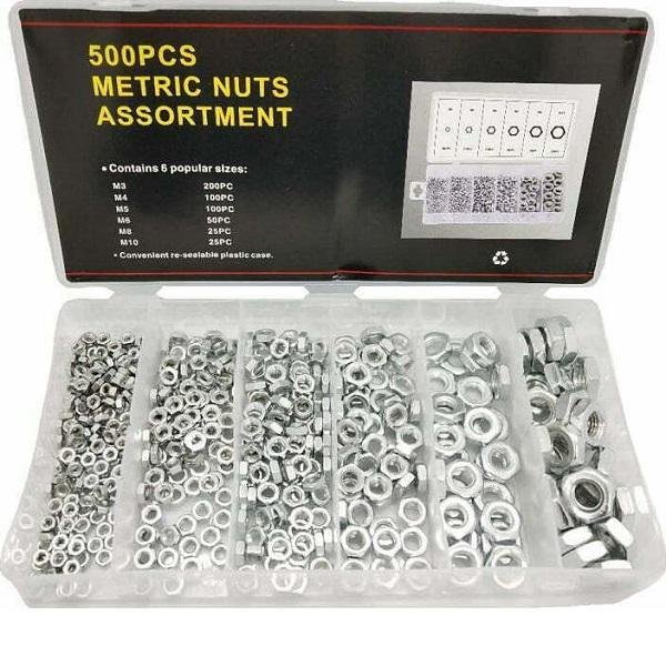 Metric Nuts 500 Pcs παξιμάδια σε πλαστική θήκη