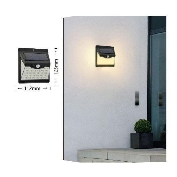 Αδιάβροχο Επιτοίχιο Ηλιακό Φωτιστικό 120lm 1.5W Universo SO-A3 Μαύρο