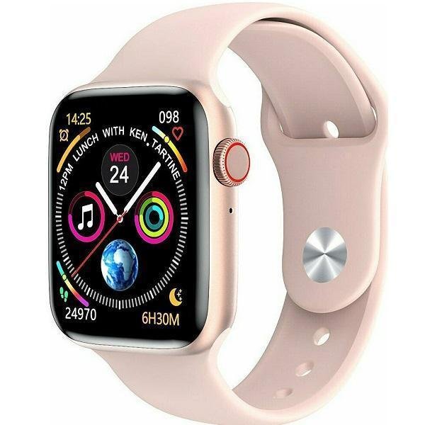 HW22 44mm Smartwatch με Παλμογράφο Ροζ