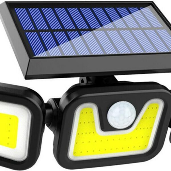 Στεγανός Ηλιακός Προβολέας IP65 Ισχύος 5W με Αισθητήρα Κίνησης και Αισθητήρα Φωτός και Φυσικό Λευκό Φως Αναδιπλούμενος σε Μαύρο χρώμα FL-1725B