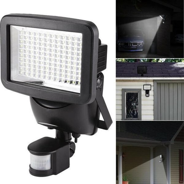 120 Led Solar Power Rechargeable PIR Motion Sensor Security Light