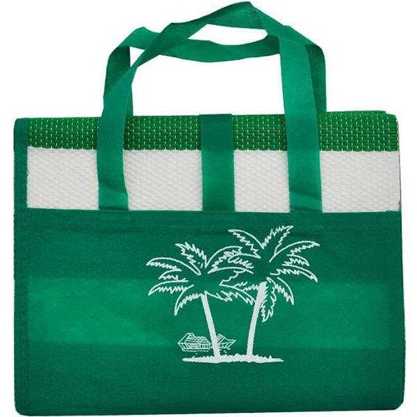 Ψάθα Παραλίας Πλαστική με Μαξιλαράκι Πράσινη 190x150cm