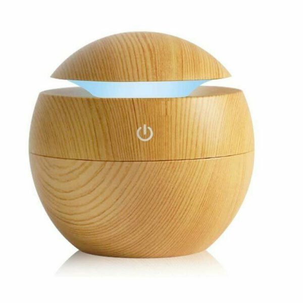 Led Συσκευή Αρωματοθεραπείας Υπερήχων Air Humidifier Καφέ 01569