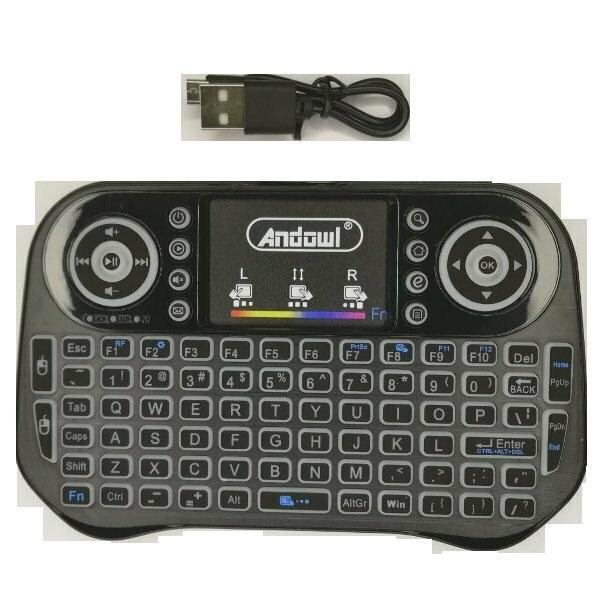 Ασύρματο Πληκτρολόγιο με Touchpad Αγγλικό US Andowl Q-K09X Μαύρο