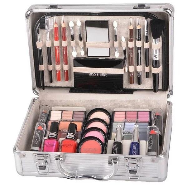 Βαλιτσάκι Μακιγιάζ – Miss Young Make Up Kit – Small- MC1157 20τμχ Ασημί