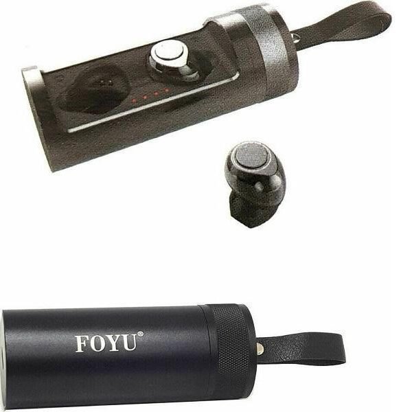 FO-Y69 Earbud Bluetooth Handsfree Ακουστικά με Θήκη Φόρτισης Μαύρα