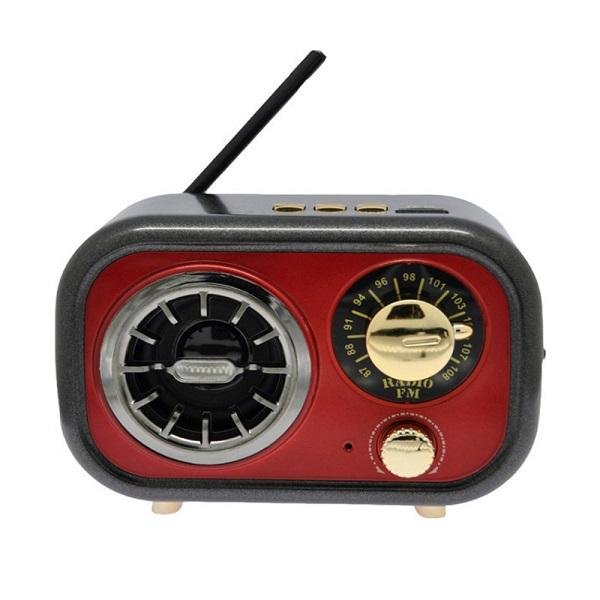 CMiK MK-143 Φορητό Ραδιόφωνο Επαναφορτιζόμενο με Bluetooth και USB Κόκκινο