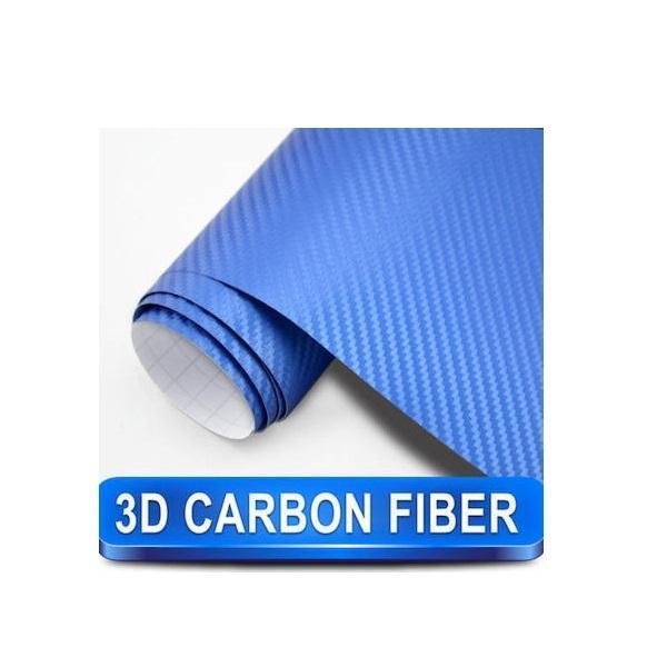 Αυτοκόλλητη Ταινία Αυτοκινήτου Carbon 100 x 60cm σε Μπλε Χρώμα