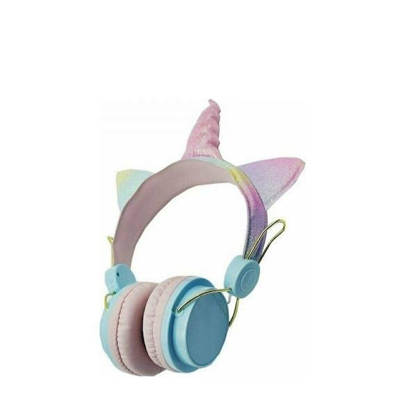 Unicorn AH-808 Ασύρματα Bluetooth On Ear Ακουστικά Τιρκουάζ