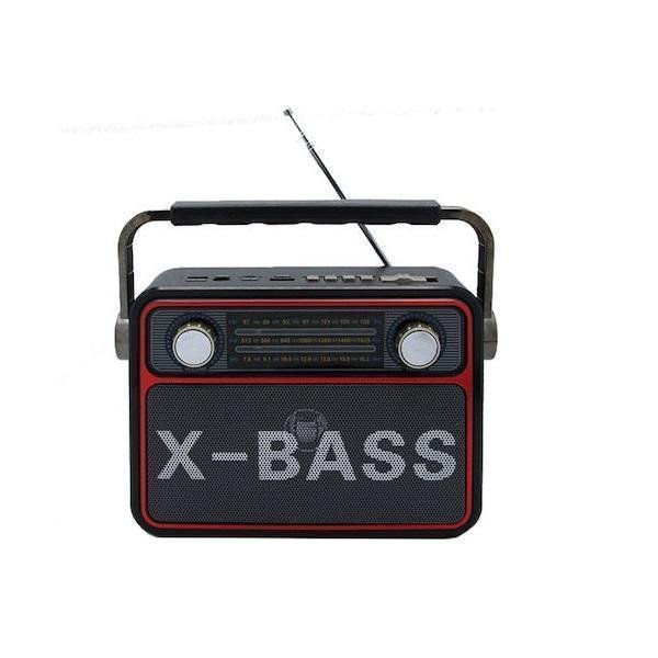 CMIK MK-120 Retro Φορητό Ραδιόφωνο Επαναφορτιζόμενο με Bluetooth και USB Κόκκινο
