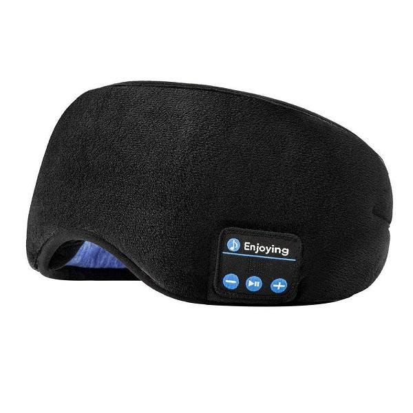 HORO Bluetooth-compatible Sleep Eye Mask Wireless Headphone Travel Music Eye Cover Headband μαύρος