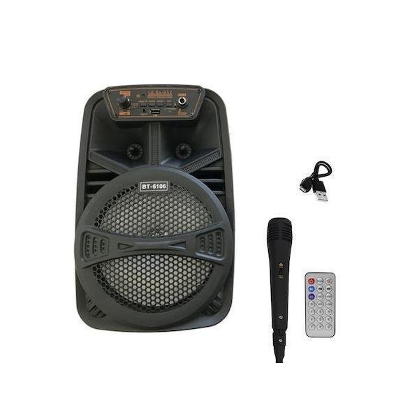 Σύστημα Karaoke με Ενσύρματo Μικρόφωνo BT-6106 σε Μαύρο Χρώμα