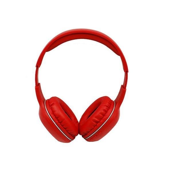 HD-889 Ασύρματα/Ενσύρματα Over Ear Ακουστικά με 6 ώρες Λειτουργίας Κόκκινα