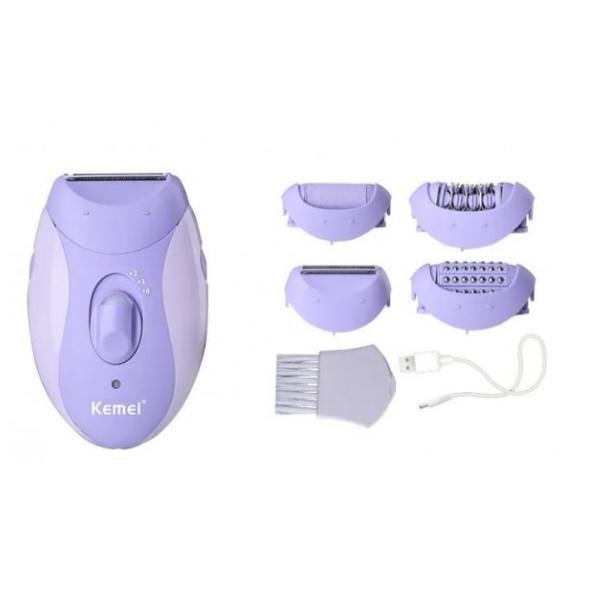 Kemei KM-6037 Επαναφορτιζόμενη Αποτριχωτική - Ξυριστική - Αφαίρεση σκληρύνσεων - Μασαζ Συσκευή 4 σε 1