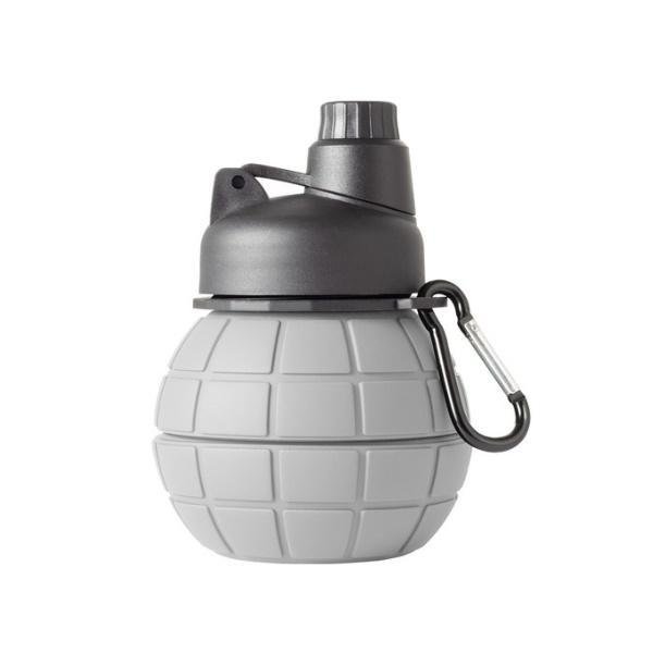 κύπελλο νερού σιλικόνης 550ml Γκρι