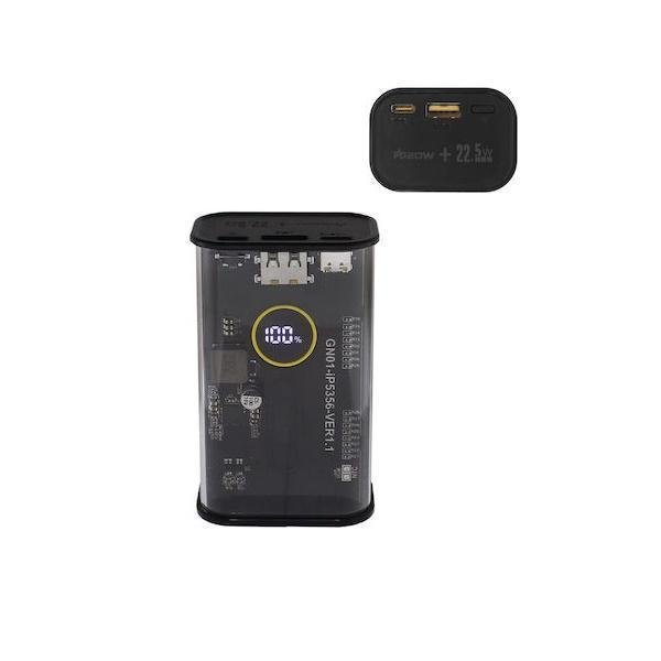 KLGO KP-91 Power Bank 10000mAh 22.5W με Θύρα USB-A και Θύρα USB-C Power Delivery Μαύρο