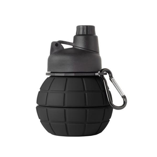 κύπελλο νερού σιλικόνης 550ml μαύρο