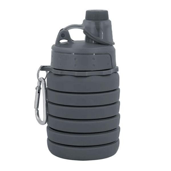 500ml πολυλειτουργικό πτυσσόμενο κύπελλο νερού σιλικόνης  μαύρο