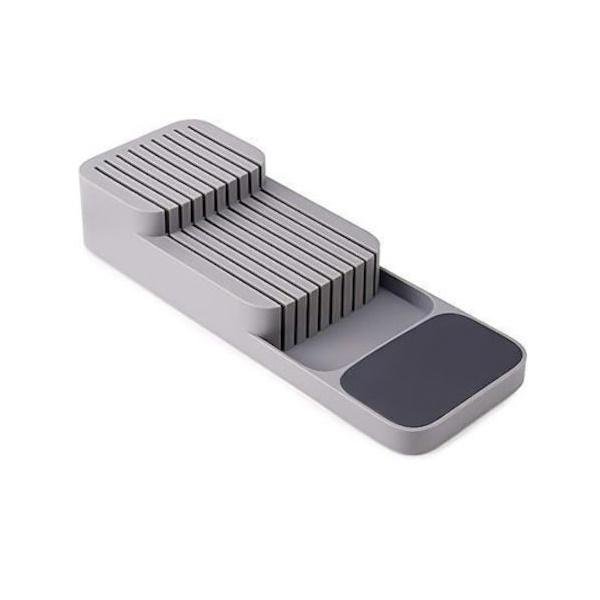 Θήκη οργάνωσης συρταριού 9 θέσεων για μαχαίρια 39.8x14.3x7.5cm Πλαστική Γκρι