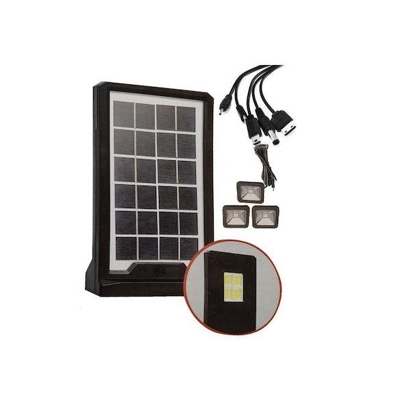 Mmlamp MM-2101A-B Ηλιακό Power Bank Με 3 Λάμπες LED