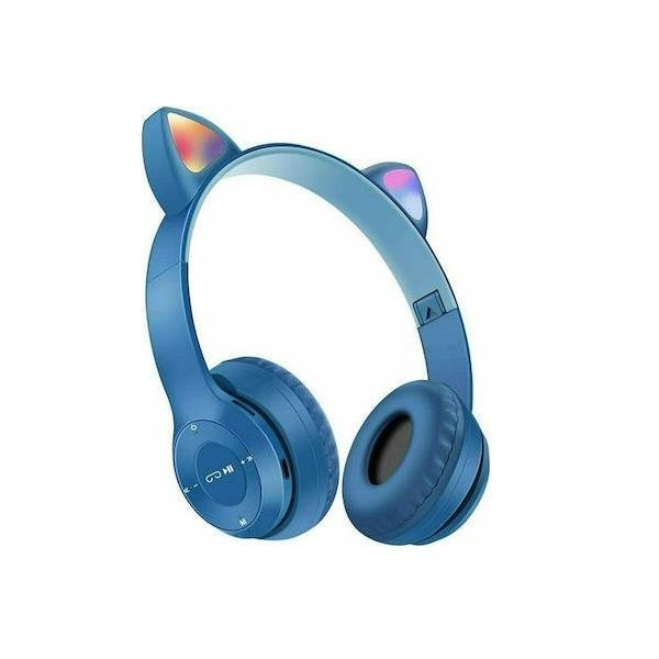 Ασύρματα/Ενσύρματα On Ear Ακουστικά Μπλε P47M Cat Ear