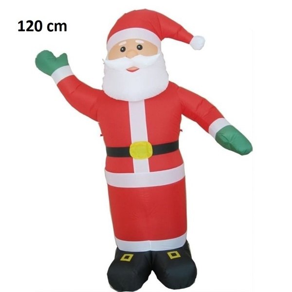 Διακοσμητικός Άι Βασίλης Φουσκωτός Ρεύματος Εξωτερικού Χώρου Κόκκινος από Πλαστικό 120εκ.  81015FSC50CL