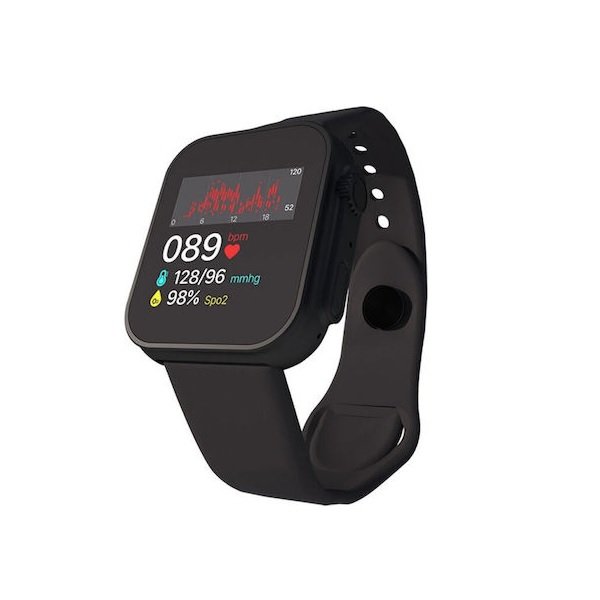 Smartwatch με Παλμογράφο και Ένδειξη Μηνυμάτων με Bluetooth Μαύρο 46627431