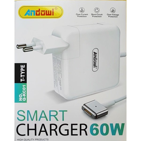 Andowl Φορτιστής Laptop 60W για Apple με Αντάπτορα Τροφοδοσίας  Q-KC01