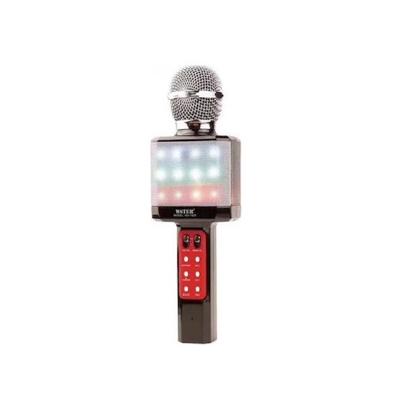 WSTER Ασύρματο Μικρόφωνο Karaoke WS-1828 σε Μαύρο Χρώμα
