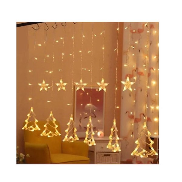 Φωτάκια Λαμπάκια LED 3.6μ x 80εκ Θερμό Λευκό τύπου Κουρτίνα BX-012