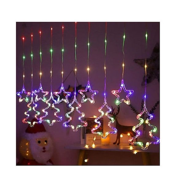 Φωτάκια Λαμπάκια LED 3.6μ x 80εκ Πολύχρωμα τύπου Κουρτίνα BX-022