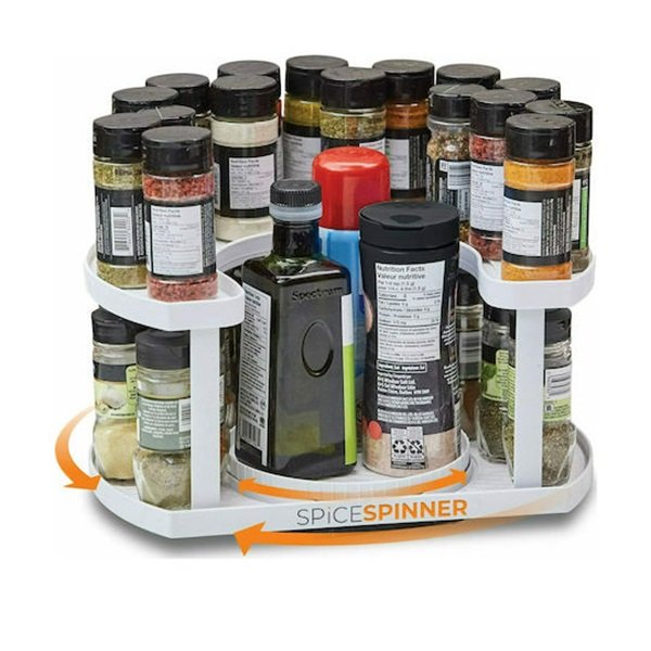 Spice Spinner Περιστρεφόμενος Οργανωτής Μπαχαρικών Πλαστικός Λευκός  30514847