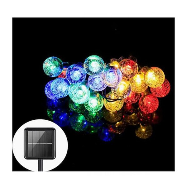 dftgyhjk 160 Λαμπάκια LED 3μ. x 200εκ Πολύχρωμα Ηλιακά τύπου Κουρτίνα με Διαφανές Καλώδιο και Προγράμματα Arrango AN48425