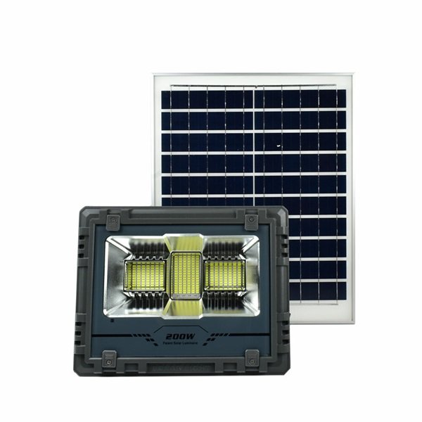 Στεγανός Ηλιακός Προβολέας LED 200W Ψυχρό Λευκό 7500K με Τηλεχειριστήριο IP67  43183222