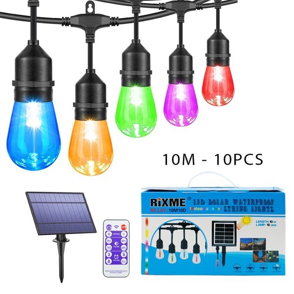 Κρεμαστό Ηλιακό Φωτιστικό Γιρλάντα RGB με Τηλεχειριστήριο  46247427