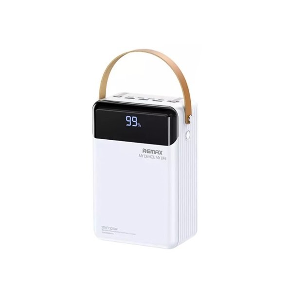 Remax RPP-566 Power Bank 80000mAh 22.5W με 2 Θύρες USB-A και Θύρα USB-C Quick Charge 3.0 Λευκό  43634654