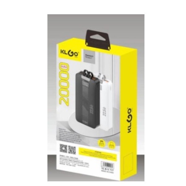KLGO KP-29 Power Bank Γρήγορης Φόρτισης 20000mAh Λευκό