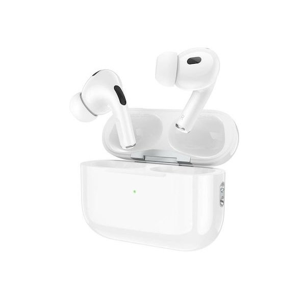 Hoco EW47 Earbud Bluetooth Handsfree Ακουστικά με Θήκη Φόρτισης Λευκά
