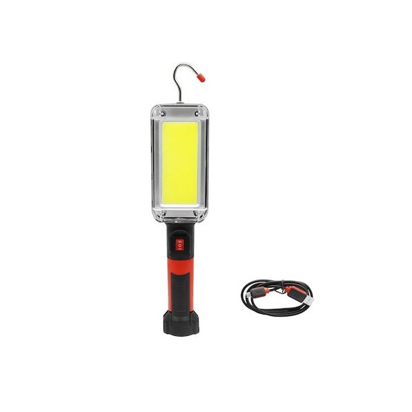 LED Επαναφορτιζόμενος Φακός Συνεργείου COB 700LM 20W με 2 Λειτουργίες και Μαγνήτη - Γάντζο - Μανταλάκι ZJ-8859-B