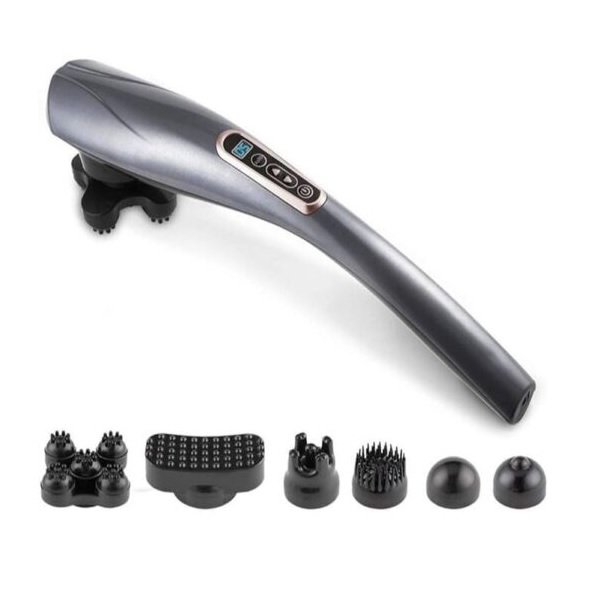 Συσκευή Μασάζ με 6 κεφαλές 220V 2000mAh σε Γκρι Χρώμα