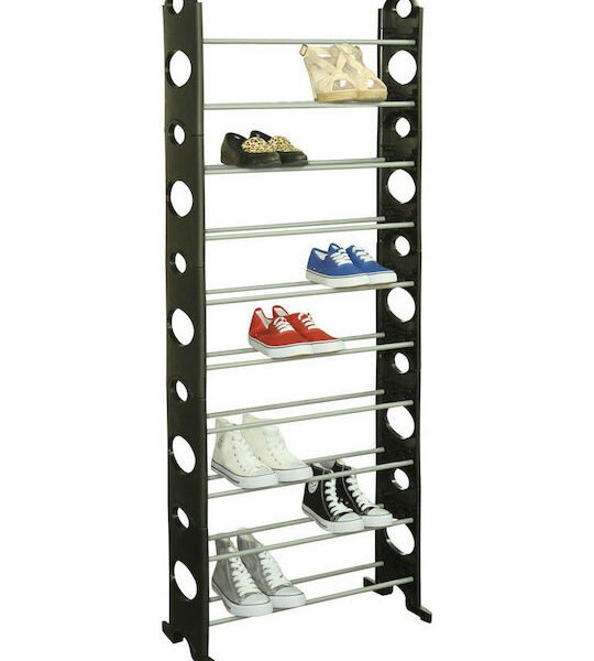 Μεταλλική Παπουτσοθήκη Stand με 10 Ράφια 65.5x22.5x135cm 14297888