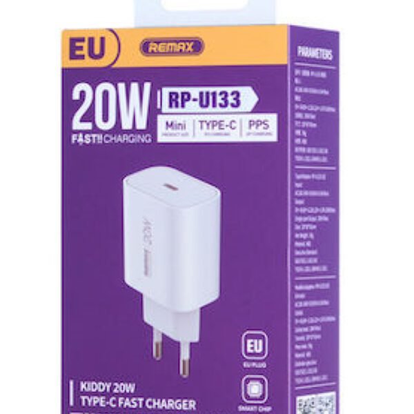 Remax Φορτιστής Χωρίς Καλώδιο 20W Power Delivery Λευκός (RP-U133) 47531611