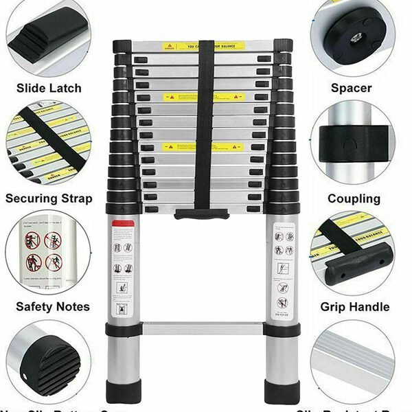 Factory Τηλεσκοπική Σκάλα Αλουμινίου 12 Σκαλιών με Μέγιστο Ύψος 3.5m TL35 32817535