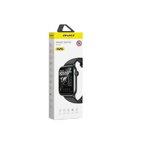 Awei H26 Smartwatch με Παλμογράφο (Μαύρο) 45624546
