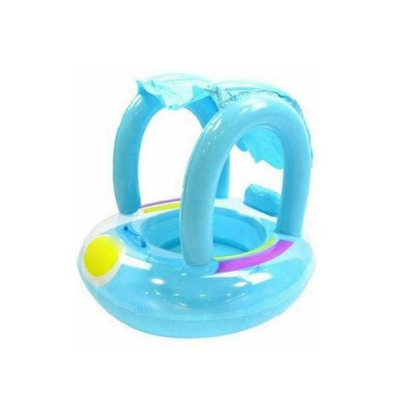 Παιδικό Σωσίβιο Swimtrainer με Μήκος 70εκ. και Σκίαστρο για 3 Ετών και Άνω Γαλάζιο15005BCS00BL 35650092