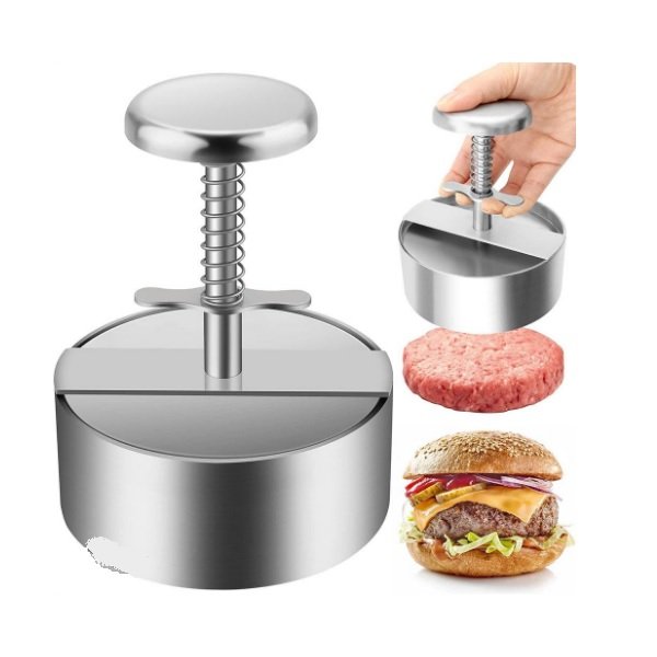 Ρυθμιζόμενη πρέσα μπιφτέκι από ανοξείδωτο χάλυβα Ιδανική για μπάρμπεκιου για μπιφτέκια
