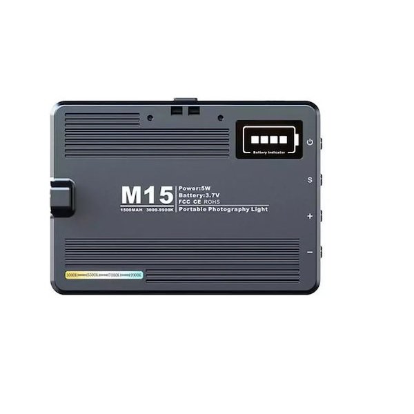 M15 Φορητό Φωτιστικό Φωτογραφίας 5W με Φωτεινότητα 1000lm 000-230-15338 54226225