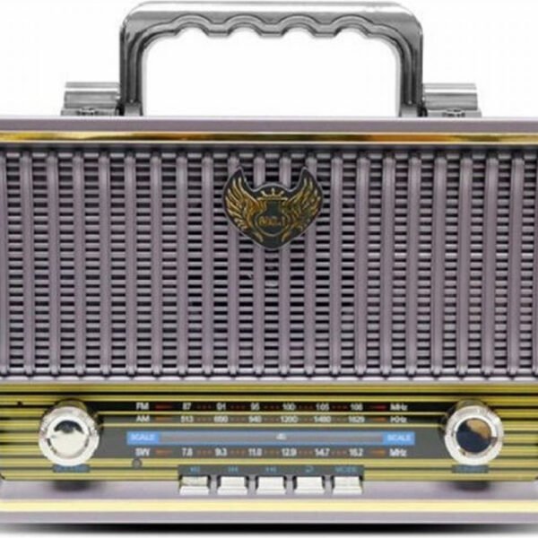 KEMAI MD-1908BT Retro Επιτραπέζιο Ραδιόφωνο Επαναφορτιζόμενο με Bluetooth και USB Γκρι