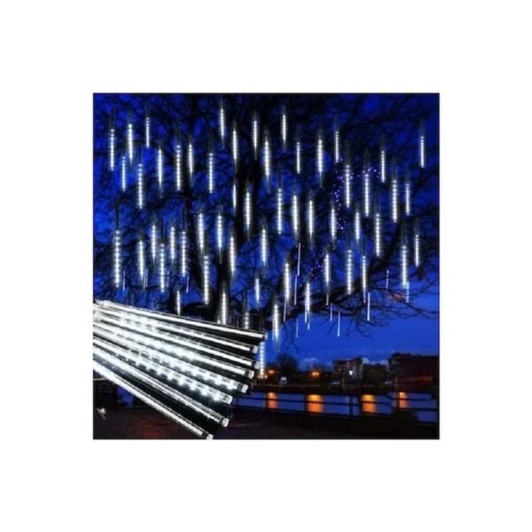 Χριστουγεννιάτικη Led Βροχή Μετεωριτών 8τμχ X 50cm με βύσμα επέκτασης BX-046 Ψυχρός Φωτισμός